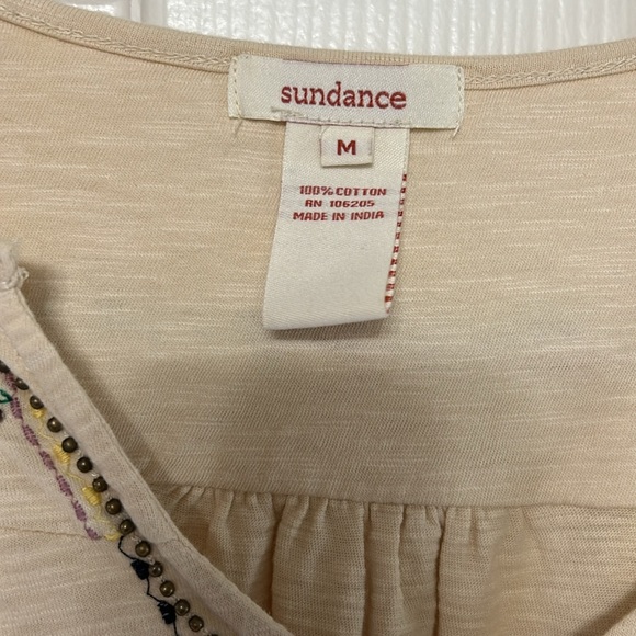 Sundance beaded embroidered Boho cotton top size m oversized - Picture 3 of 8